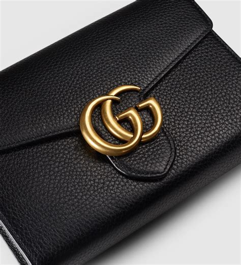 gucci marmont long wallet|GG Marmont long wallet in black leather .